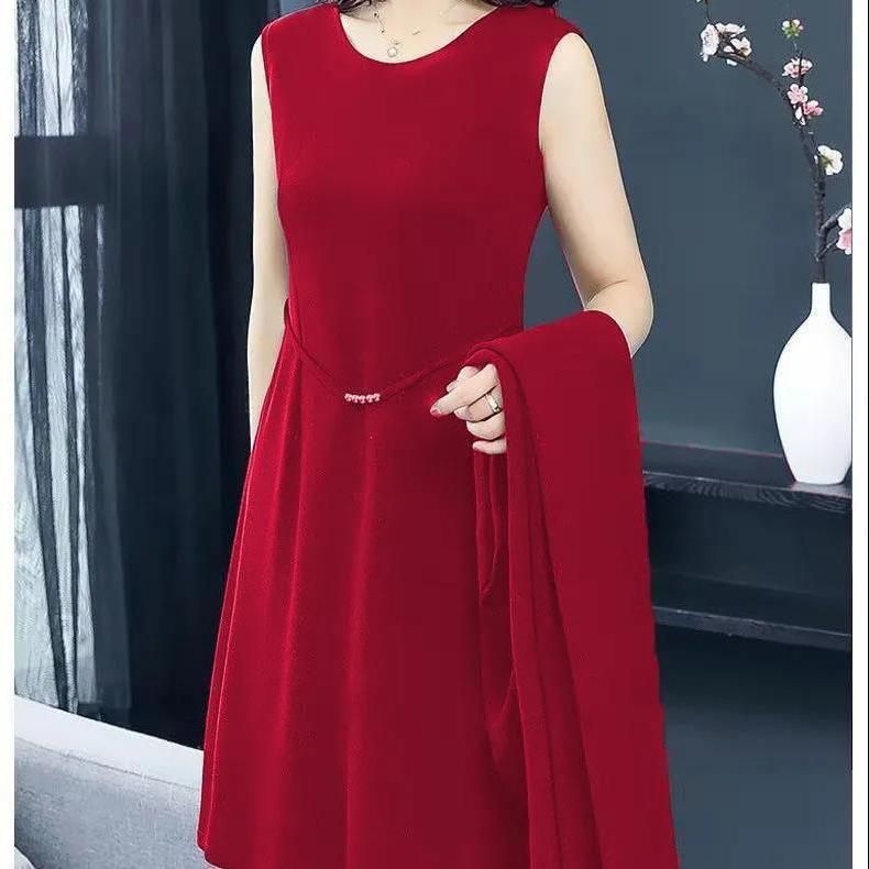 单/两件套装女中老年岁妈妈装连衣裙气质新款洋气秋风衣外套女|undefined