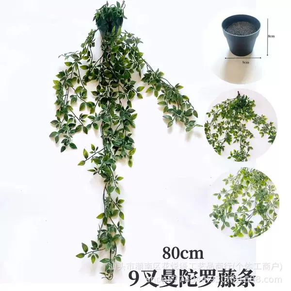 Amazon Hanging Potted Plant Combination Simulation Hanging Strip Bonsai Interior Decoration Home Wall Hanging Plant Hanging Vine