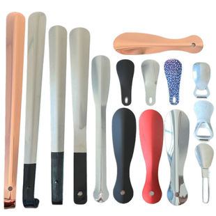 Cross-Border Stainless Steel Shoehorn Shoe Remover Lazy Shoe Wearer Metal Shoehorn Shoe Lifter Shoe Wearing Auxiliary Tool Wholesale