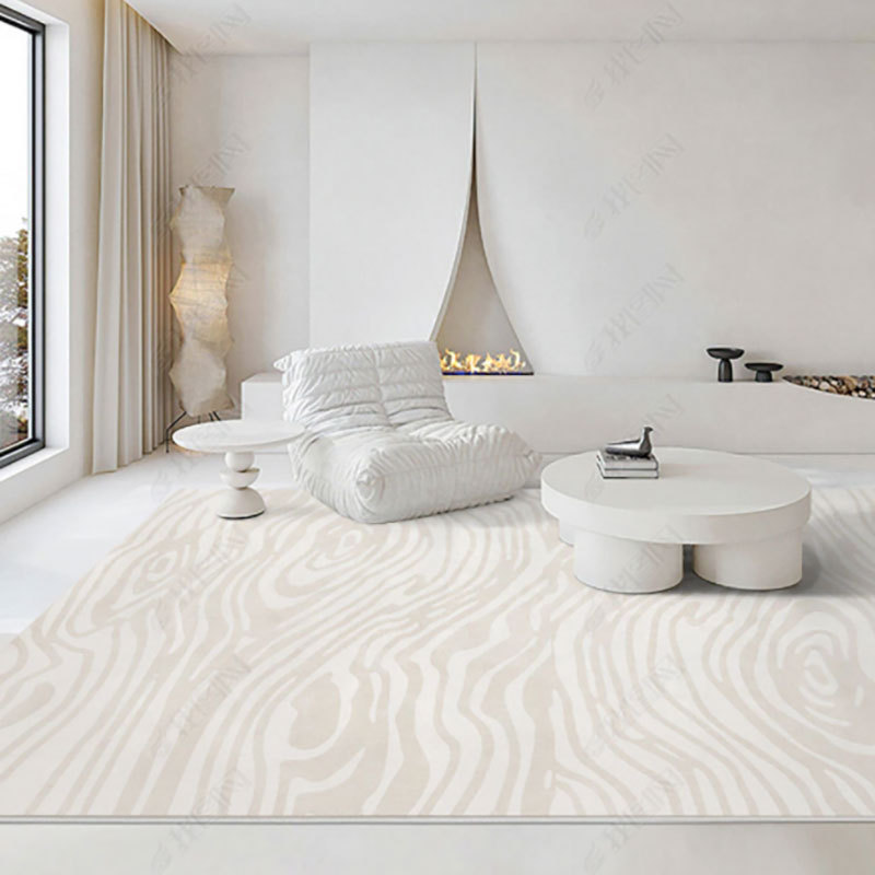 Estilo crema simple absorbente sala de estar alfombra hogar suave antideslizante gran área manta completa dormitorio alfombra francesa