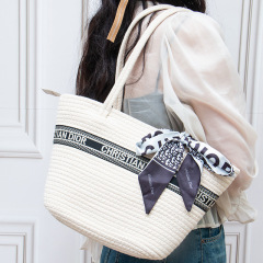 大容量編織包女2023新款韓版ins潮時尚托特包網紅小香風單肩挎包