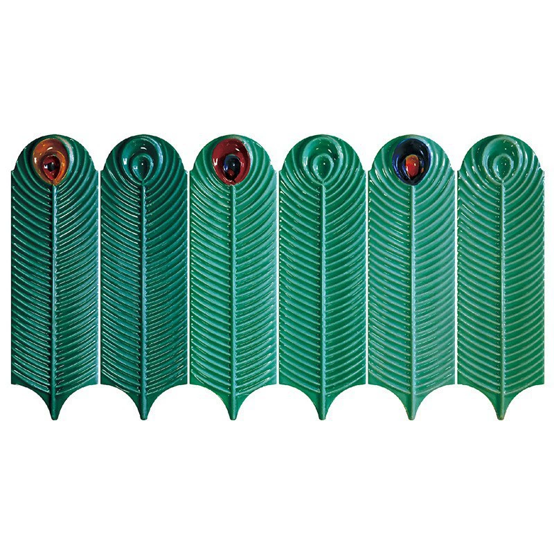 90 × 308 мм перьевый кирпич розовый оливково-зеленый отделочный цветок перо кирпич ручной работы искусство фон для кухни и ванной комнаты малахитовый зеленый кирпич