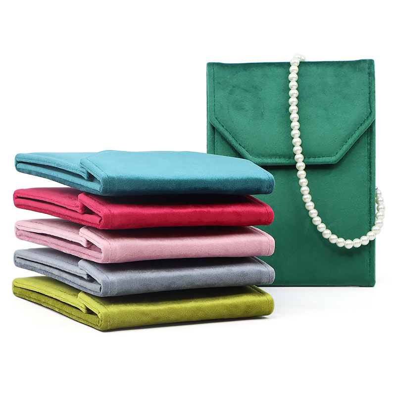 Velvet Pearl Necklace Bag Multicolor Portable Necklace Storage Bag Jade Jewelry Pendant Snap Packaging Box Wholesale Velvet Pearl Necklace Bag Multicolor Portable Necklace Storage Bag Jade Jewelry Pendant Snap Packaging Box Wholesale