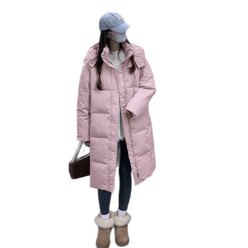 Comercio exterior ropa de algodón larga para mujeres 2025 invierno estilo coreano suelto ocio con sombrero grueso abrigo de algodón sobre la rodilla image 5