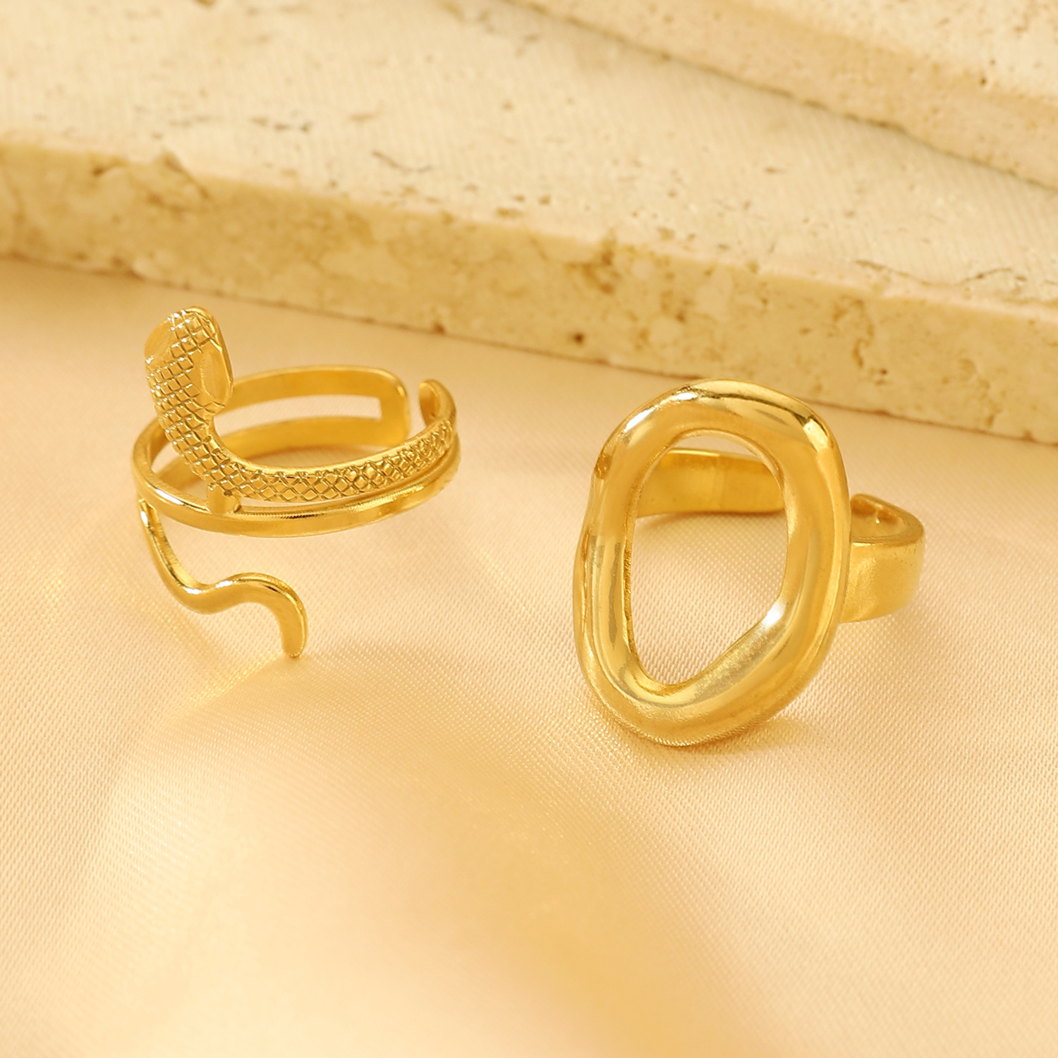 Holiday, Daily Occasion Wholesale Jewelry Simple Style Classic Style Solid Color 304 Stainless Steel Plating Rings