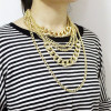 Retro accessory, chain, necklace, metal universal sweater, European style, punk style