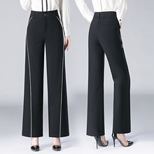 大牌夏季阔腿裤女士韩版时尚百搭舒适休闲垂感气质高腰直筒西装裤
