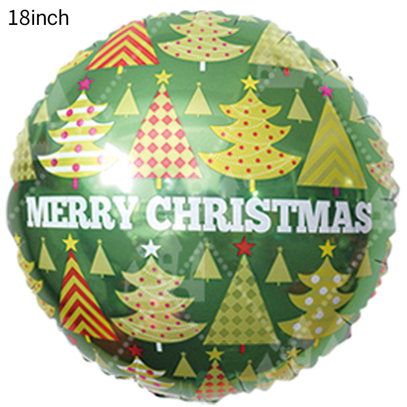 18 pulgadas película de aluminio bola bola globo de Navidad dibujos animados tema de hielo y nieve fiesta noche de Navidad papel de aluminio globo decoración