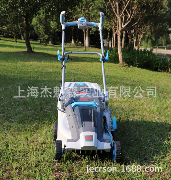 艺森ESM-3703充电式电动割草机 手推割草机 小型除草机草坪修剪机
