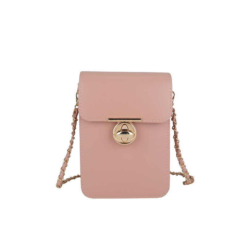 Coreana alta sensación vertical bolso de teléfono móvil nicho de diseño retrógrado bolso cuadrado de color sólido bolso de viaje de moda