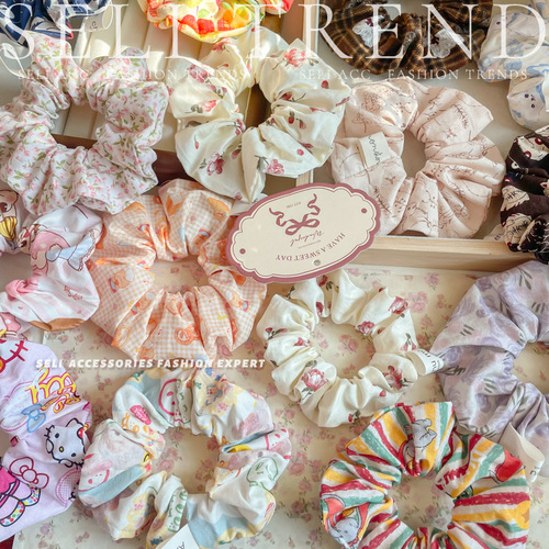 New 2024 Trend - Shanli Handmade Korean Floral Teen Ins Unique French Elastic Band Hair Accessory for Women
