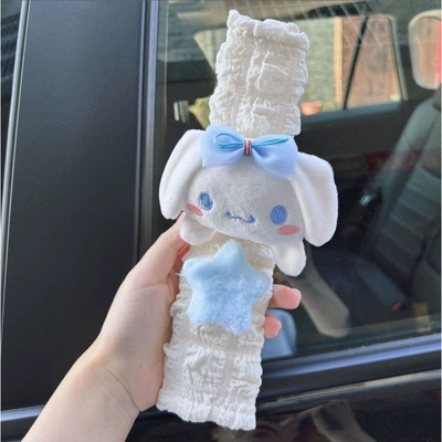 Cute Cinnamoroll Seatbelt Shoulder Pad Winter Plush Cartoon Doll Internet Celebrity Car Interior Protective Cover for New Cars (Seat belt shoulder pad) - 1-cinnamon-dog-shoulder-pad