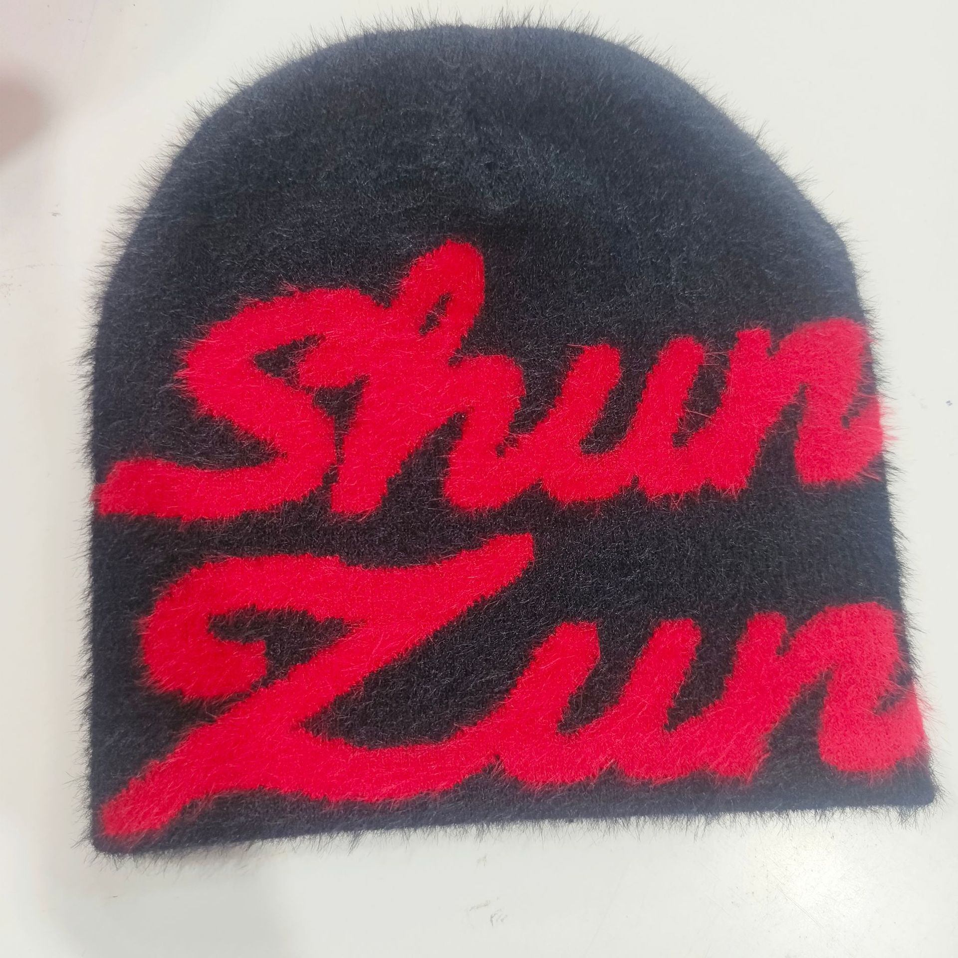 Transfronterizos nuevos puntos de imitación de visón sombrero de frijol sombrero de punto sombrero de invierno sombrero Jacquard sombrero de protección de orejas