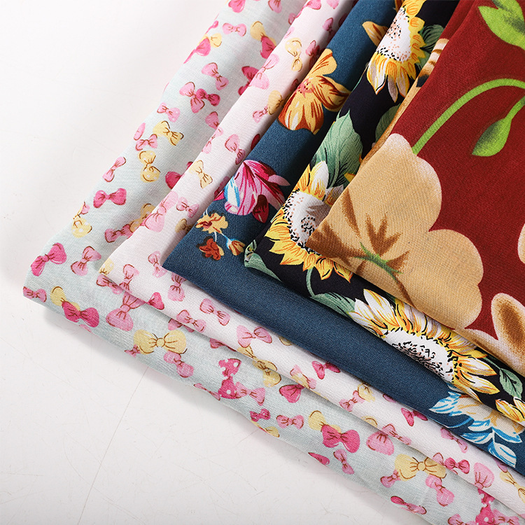 Shaoxing textil floral tejido viscose 100% rayon tela de impresión de camisa image 1