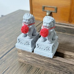 かわいいミニ石の獅子結婚式新婚デスクトップ装飾品装飾中国風の家クリエイティブギフト中国風の彫刻