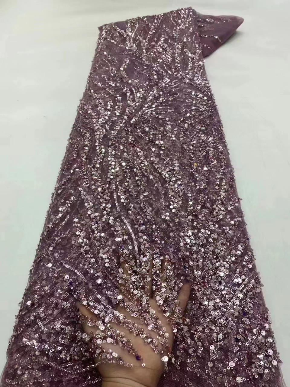 Vestido DE BODA francés tela tubo lentejuelas bordado nupcial ropa malla encaje francés encaje JX2353