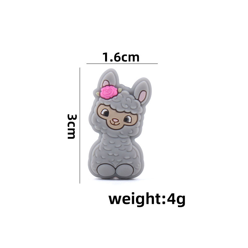 Creativo DIY bebé suministros dibujos animados animal ovejas silicona joyería bebé chupete cadena molar teether pulsera Accesorios