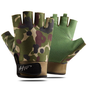 Half Finger Gloves Tactical Thin Fitness Men's and Women's Outdoor Training Non-slip Breathable Wear-resistant Xinji Gloves A51B