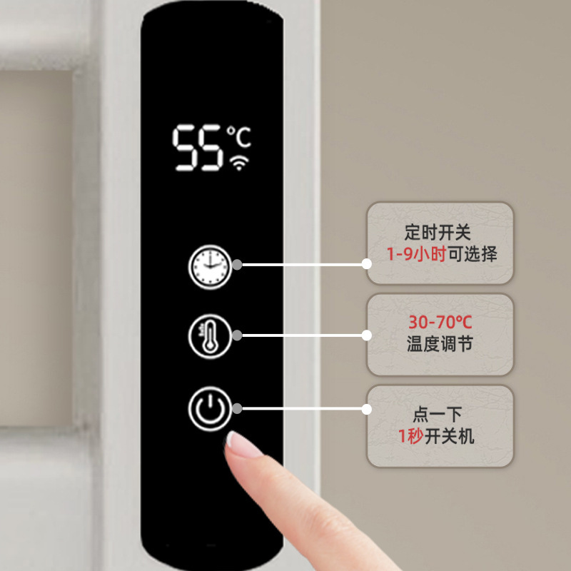 Toallero Eléctrico Termostático de Aleación de Aluminio Sin Perforación para Baño image 4
