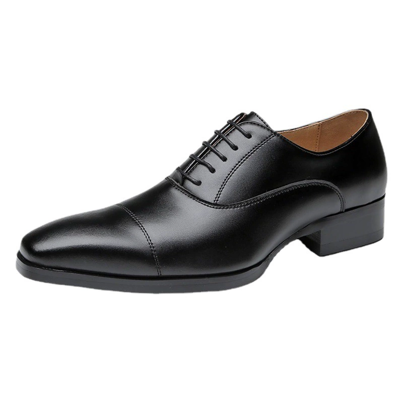 Мужская кожаная обувь в британском стиле, новинка 2024, деловая официальная обувь в японском стиле с тремя шарнирами, мужские офисные туфли дерби на шнуровке