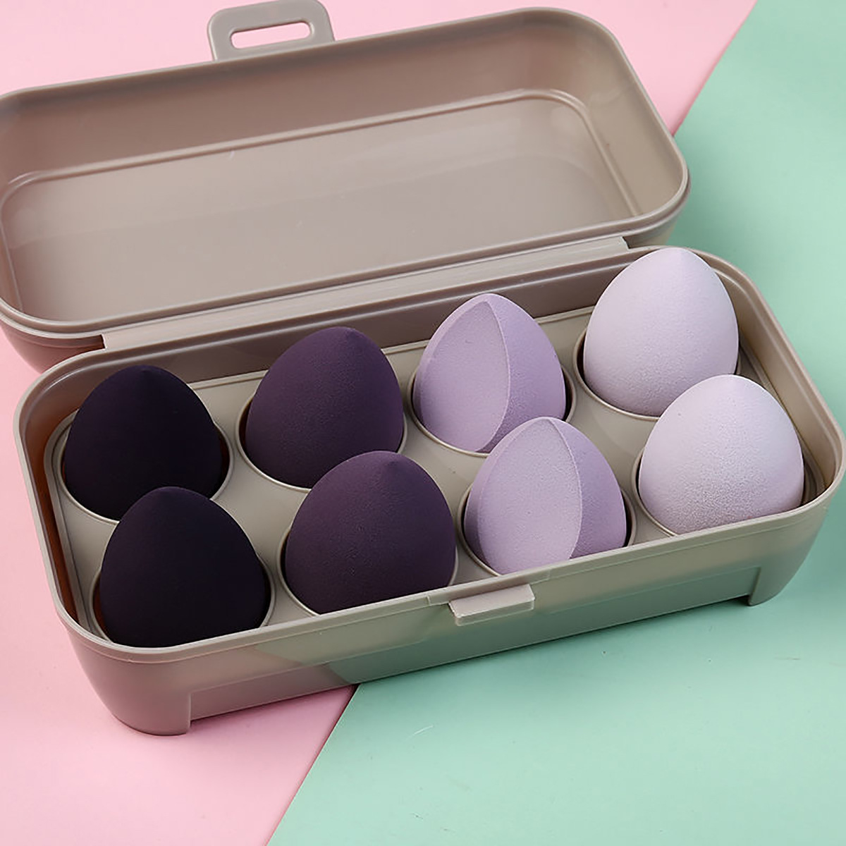 SKU-13-葡萄紫系_【八个装】-纯色盒装【送一个支架】.