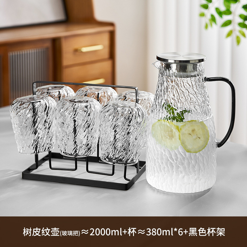 日本製コールドケトルガラス高温耐性食品グレード家庭用夏冷蔵庫コールドケトル大容量冷たい熱湯カップ|undefined