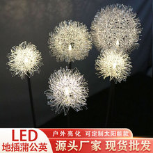 景观灯发光蒲公英灯芦苇灯 户外铝丝球发光圆球草坪芦苇插地灯