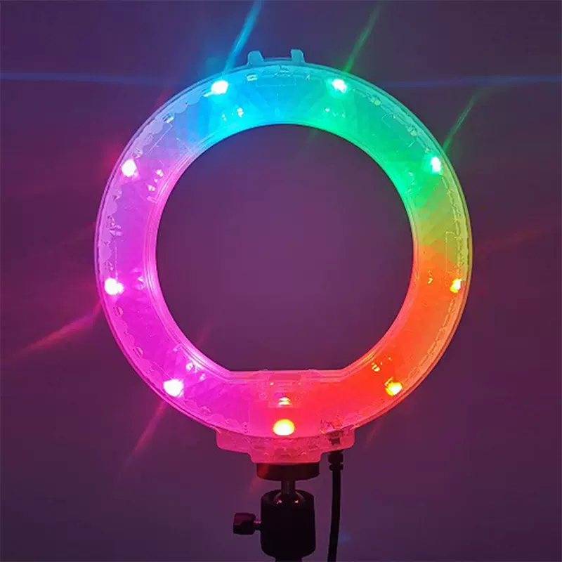 双面发光水晶款6寸/16CM补光灯Ring light厂家摄影灯环形灯直播灯