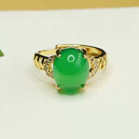 Aiyu Ice Emperor Зеленый халцедон кольцо агат кольцо кольцо ювелирных изделий оптовая продажа AY4012602