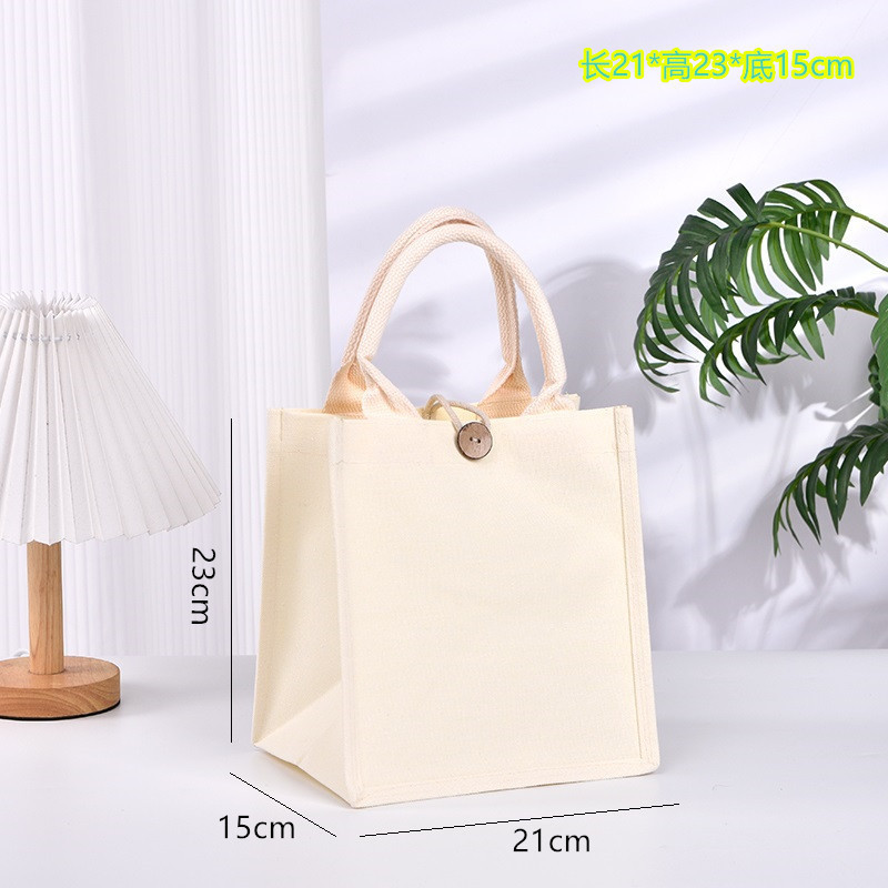 Bolsa de lona en stock, bolsa de lienzo para niños pintados y teñidos DIY, película en blanco cubierta, bolsa de lona tridimensional