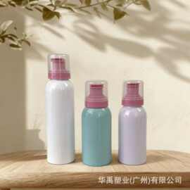 现货厂家卡口瓶慕斯瓶pet100ml洁面慕斯泡沫按压瓶护肤包材圆肩瓶