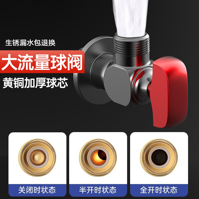 全銅ボールバルブ、ボールコア全開、大流量アングルバルブ、温水・冷温水ガス給湯器専用バルブ、3バルブ、4点ユニバーサル|undefined