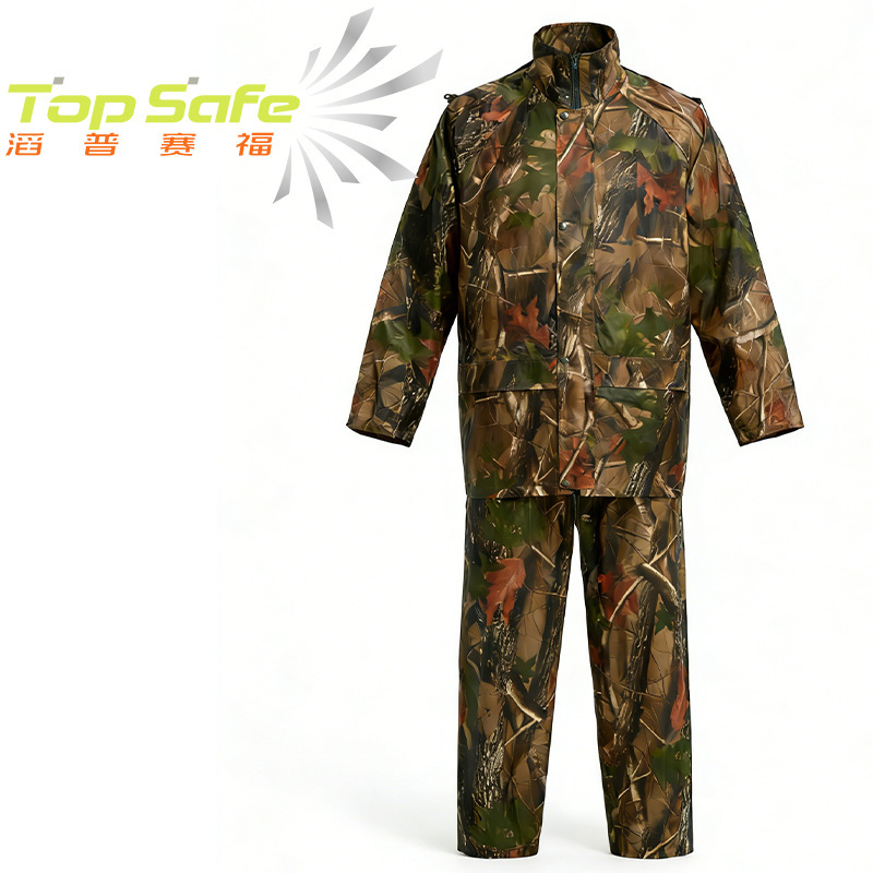 Waterproof Camouflage Raincoat Set, Split-Type Outdoor Work Fishing Rain Pants and Raincoat, Suitable for Autumn and Winter Outdoor Use, Customizable Waterproof Camouflage Raincoat Set, Split-Type Outdoor Work Fishing Rain Pants and Raincoat, Suitable for Autumn and Winter Outdoor Use, Customizable
