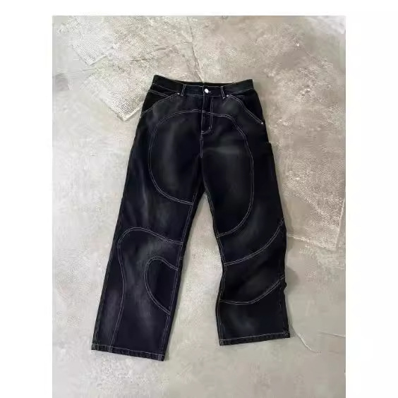 Men's Simple Street Hip Hop Straight Jeans 8 O1CN01zIqN401KkZ1jtg0NX !!2217641421202 0 cib