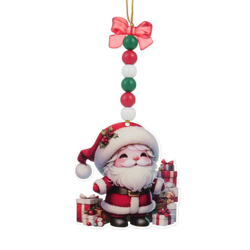 Acrílico transfronterizo estilo europeo y americano plástico plano colgante cuentas colgante árbol de Navidad colgante decoración colgante