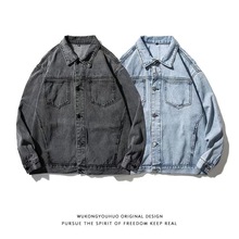 复古潮流牛仔外套男春季港风宽松痞帅ins百搭休闲韩版夹克bf上衣