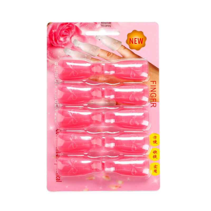 Herramientas de uñas blister removedor de uñas removedor de esmalte de uñas removedor de dedo herramientas de uñas 10 Pack