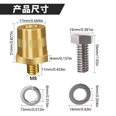 Power supply, ignition system accessories – Device - pure-copper-integrated-m8-hexagonal-terminal-a-pair-of-positive-and-negative-poles