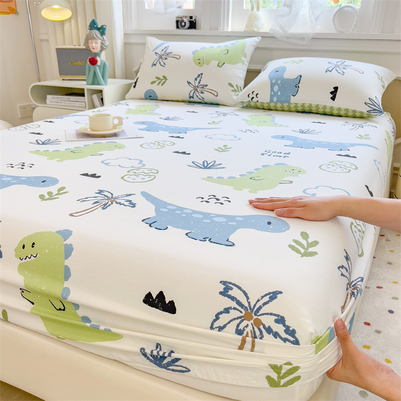 Nueva funda de cama de algodón de algodón de una sola pieza de colchón grueso funda de cama antideslizante funda de polvo funda de cama 2024 nuevo