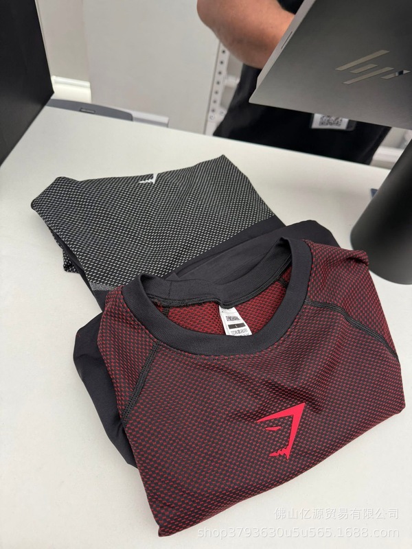 gymshark男士短袖运动健身跑步训练服弹力半袖纯色修身型圆领T恤|undefined