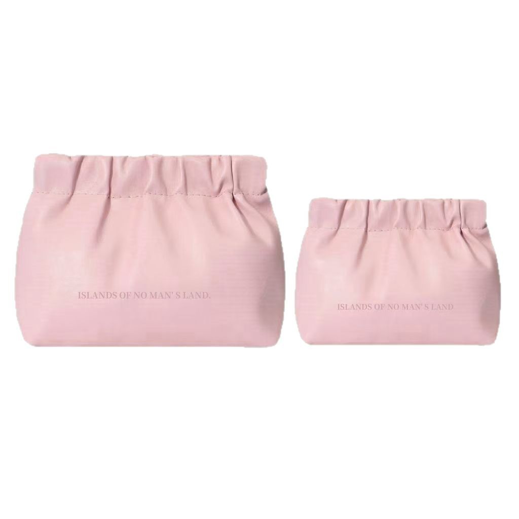 Bolso sobre rojo plisado bolsa pequeña bolsa cerrada automática portátil bolsa de almacenamiento auriculares bolsa de tarjeta de cambio impermeable certificado de gran capacidad