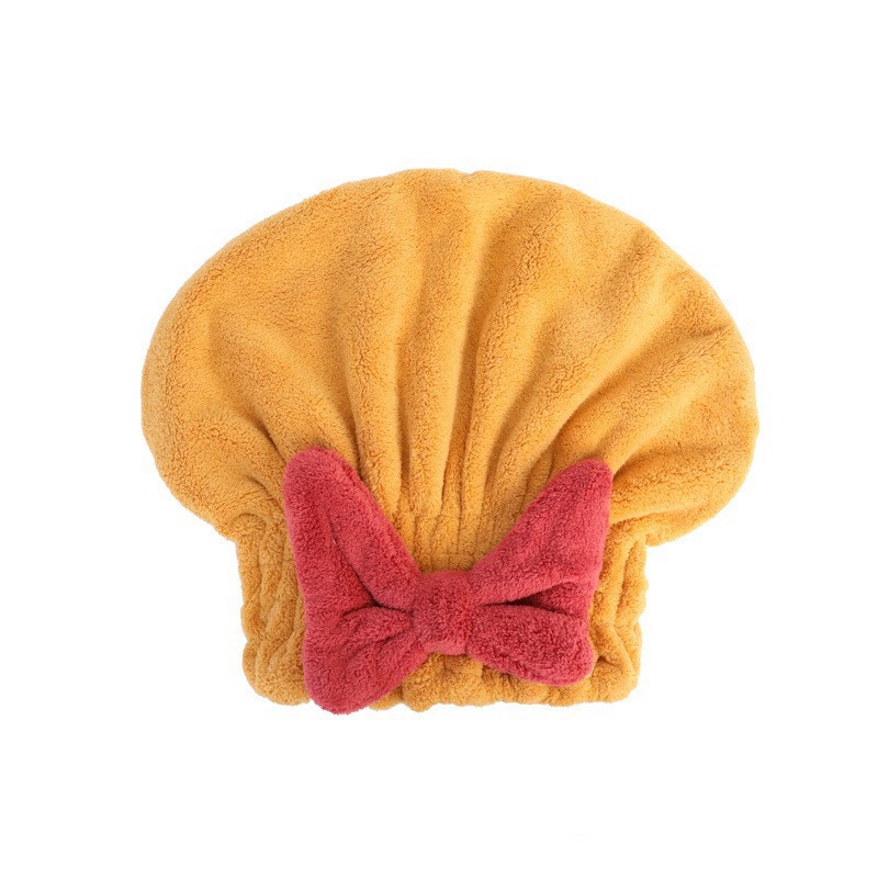Gorro de secado del cabello súper absorbente de secado rápido japonés lindo arco princesa gorro de ducha terciopelo coral piña Plaid absorbente al por mayor image 7