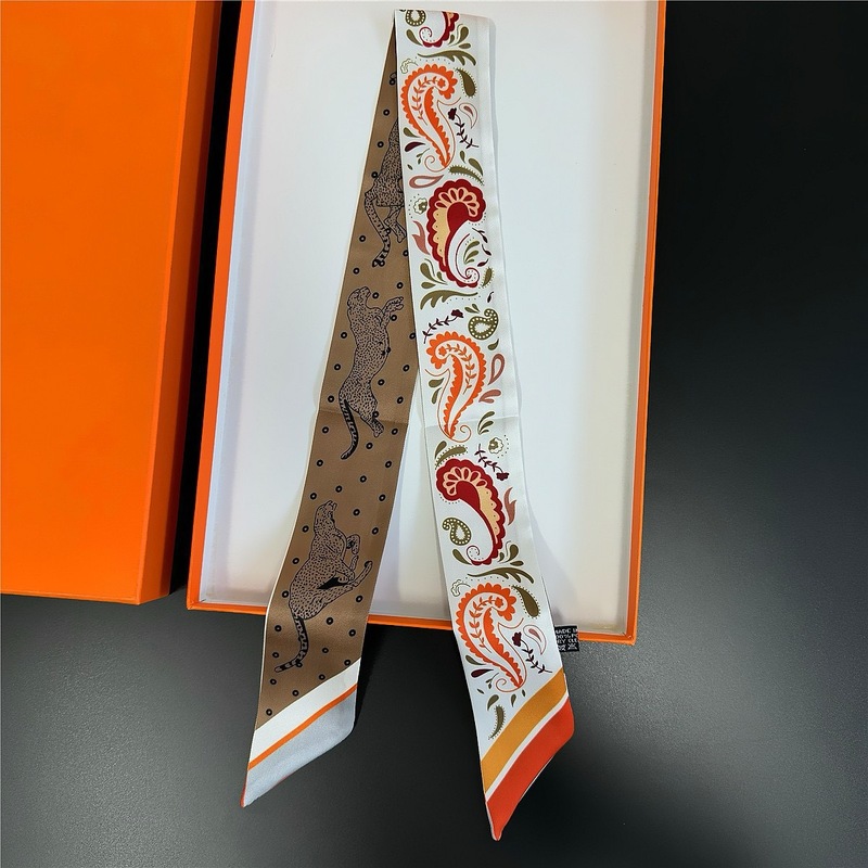 新しいロングサドルシルクスカーフ模擬シルクヘッドバンドファッションスカーフバッグリボンリボン卸売ヘッドバンド装飾|undefined