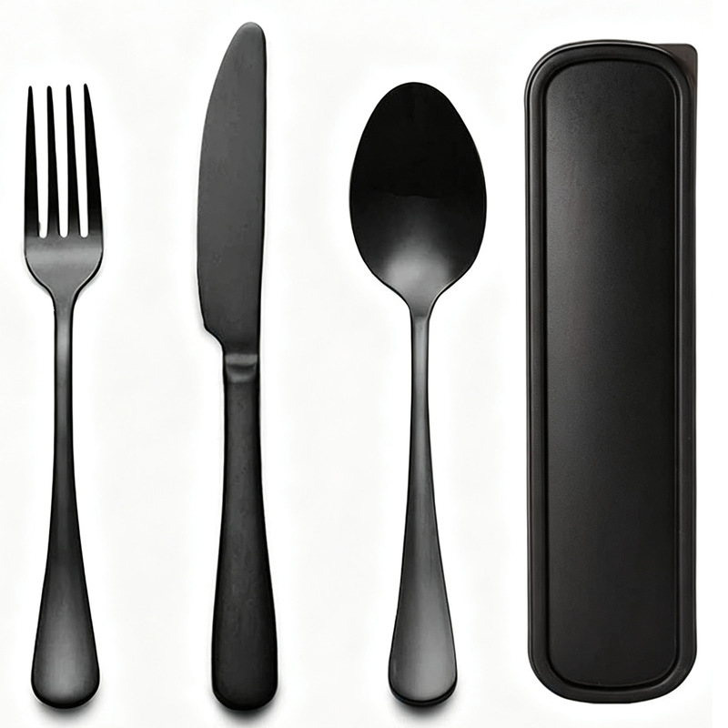 3/6-piece portable cutlery set, reusable utensil set, perfect for travel lunch boxes and camping 3/6-piece portable cutlery set, reusable utensil set, perfect for travel lunch boxes and camping