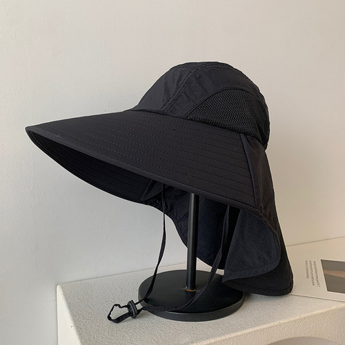 UV Protection Sunglasses Hat for Women Summer Outdoor Hiking Fishing Cap with Wide Brim, Riding Face Shielding and Neck Protection Sun Hat