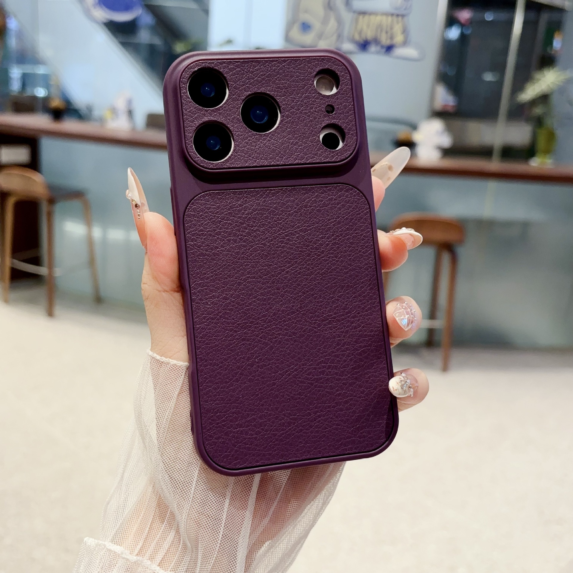 Funda con Ventana para iPhone 16 17 18 Pro de Silicona con Protección contra Caídas y Anti-huellas