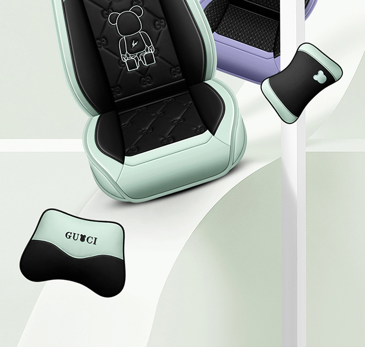 Car Seat Cushion, Universal for All Seasons, Fully Enclosed Seat Cover, New Leather Special Seat Cover, Internet Celebrity Car Cover, Breathable Seat Cushion