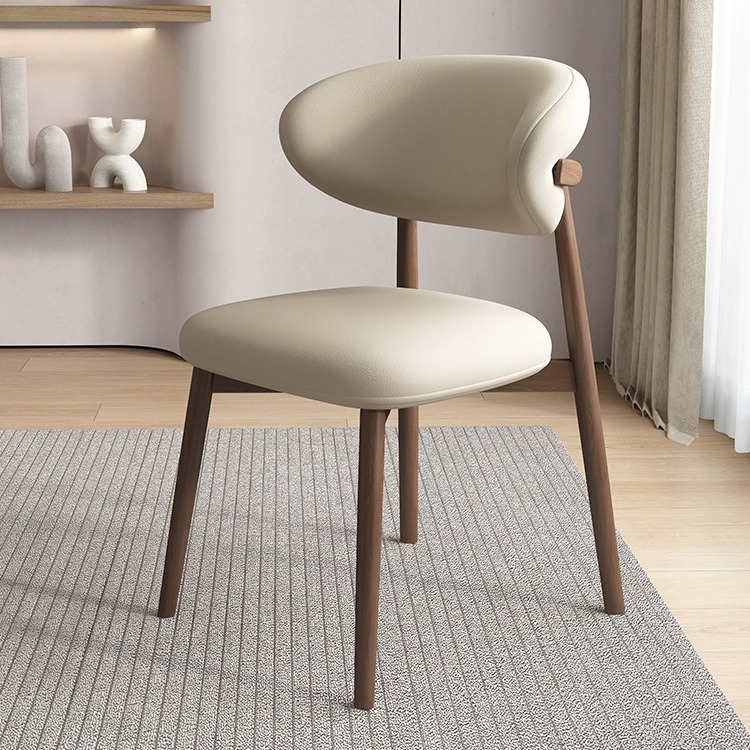 Modern Minimalist Nordic Solid Wood Dining Chair Household Luxury Restaurant Dining Table Chair Hotel Leisure Desk Back Chair Bench