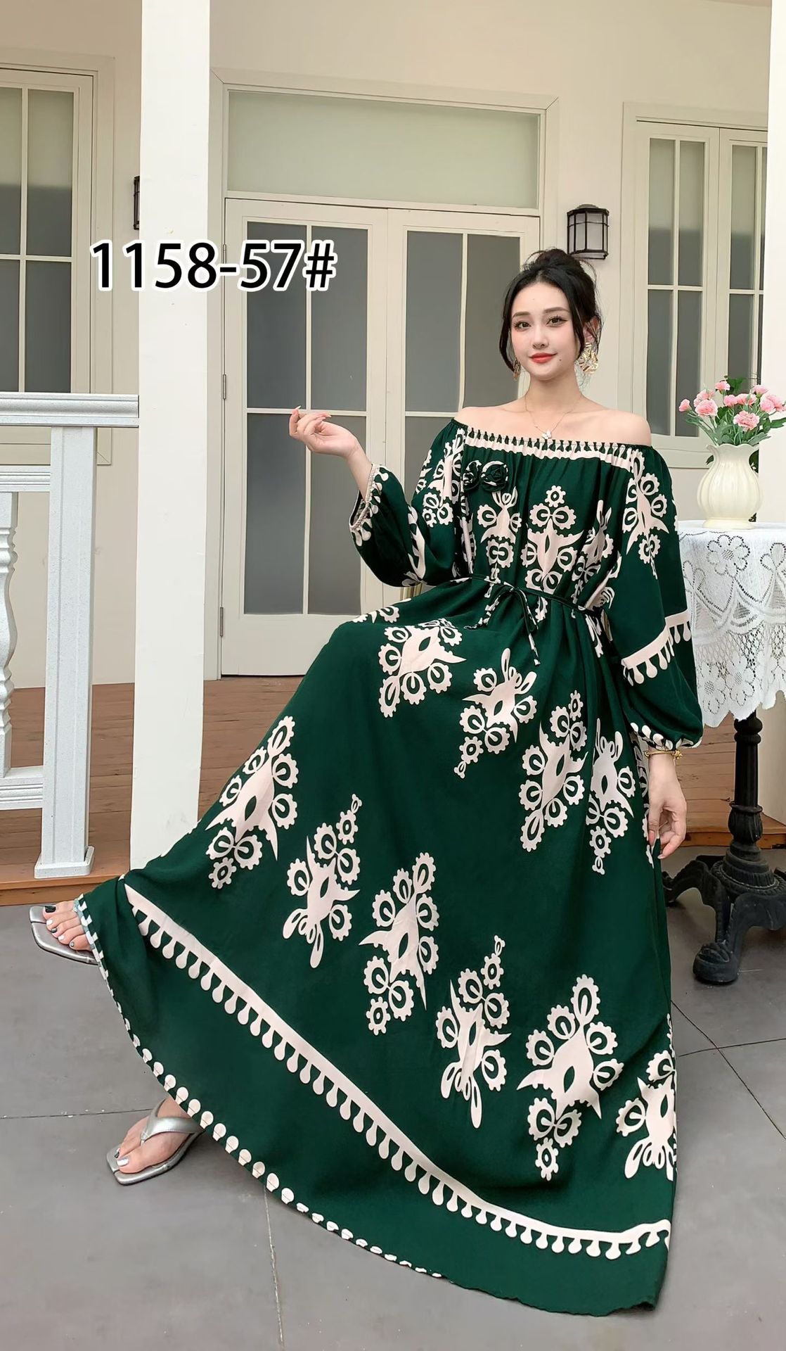 Ropa de mujer de talla grande transfronteriza europea y americana, vestido informal de algodón largo hasta la rodilla, holgado y cómodo, para verano, ropa de maternidad.