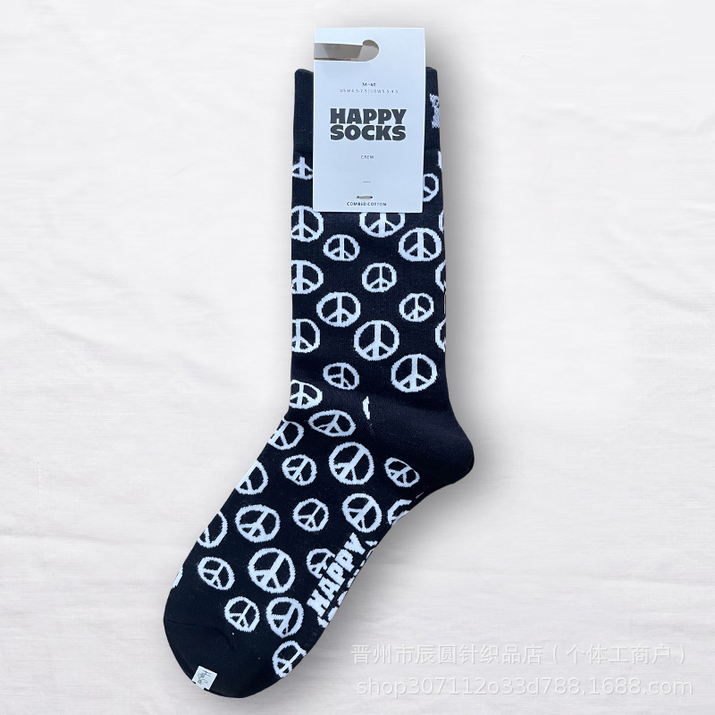 happysocks suecos calcetines de moda damas in-mode versátil animación calcetines de algodón de cintura alta al por mayor